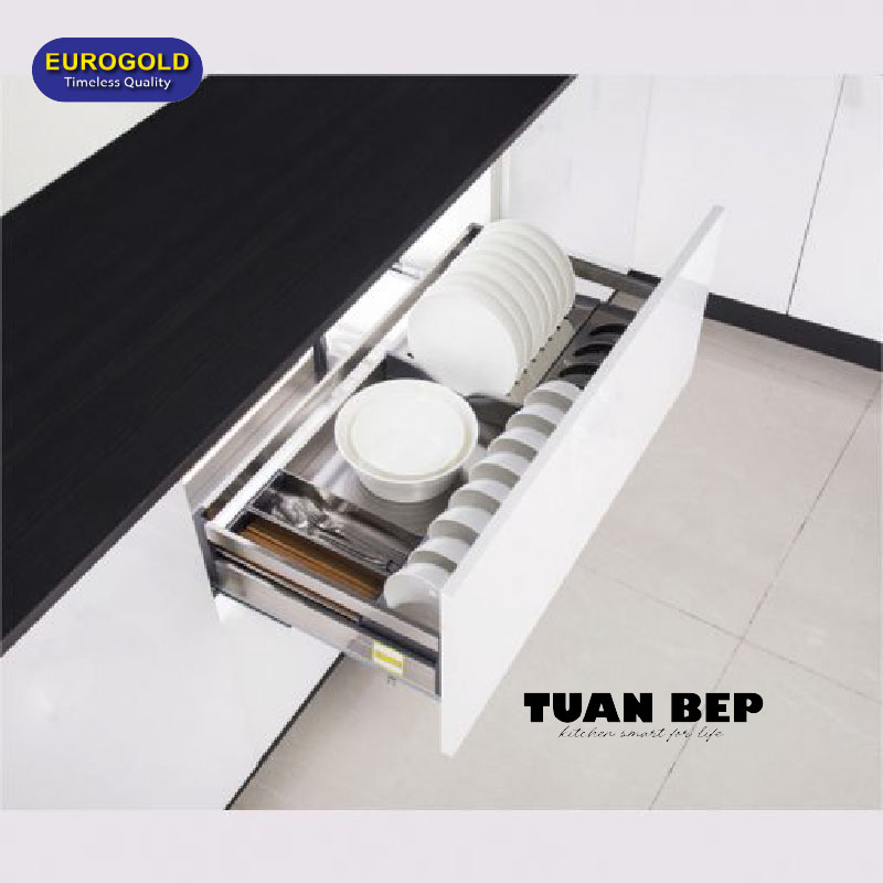 Giá bát đĩa inox hộp gắn cánh EU132750 Eurogold 1