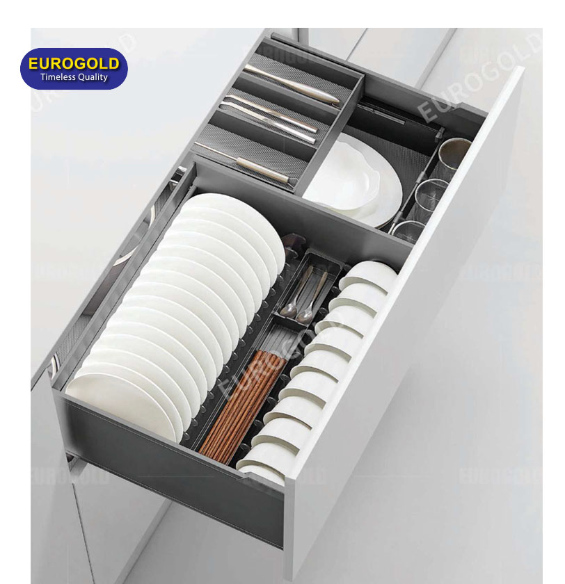 Giá xoong nồi bát đĩa nhôm màu ghi EUM6160G Eurogold 2