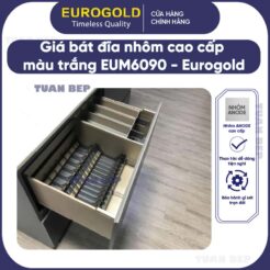 Giá xoong nồi bát đĩa nhôm màu trắng EUM6090 Eurogold