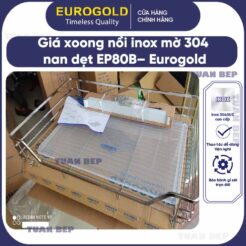 Giá xoong nồi inox 304 gắn cánh âm tủ EP80B Eurogold