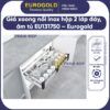 Giá xoong nồi inox hộp 2 lớp đáy âm tủ EU131750 Eurogold