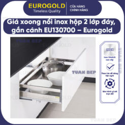 Giá xoong nồi inox hộp 2 lớp đáy gắn cánh EU130700 Eurogold