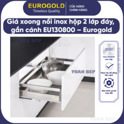 Giá xoong nồi inox hộp 2 lớp đáy gắn cánh EU130800 Eurogold
