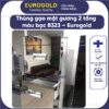Thùng gạo mặt gương 2 tầng màu bạc B323 Eurogold