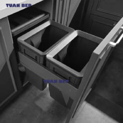 Thùng rác âm tủ giảm chấn cao cấp EA402 Eurogold 1
