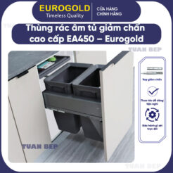 Thùng rác âm tủ giảm chấn cao cấp EA450 Eurogold