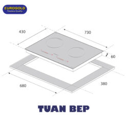 Bếp điện từ đôi EUH2210 Eurogold 2