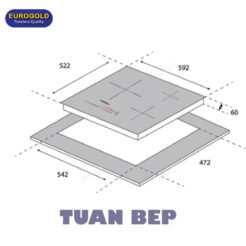 Bếp từ ba vùng nấu EUH2131 Eurogold 2