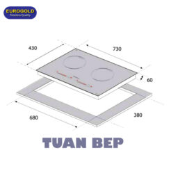 Bếp từ đôi EUH1155 Eurogold 2