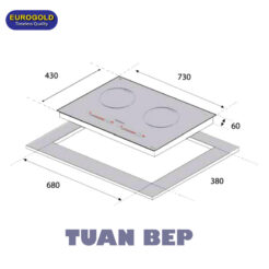 Bếp Từ Đôi EUH1188 Eurogold 3