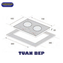 Bếp từ đôi EUH2120 Eurogold 2