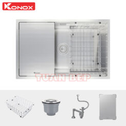 Chậu rửa bát 1 hố chống xước Konox KN7044SU Dekor 1