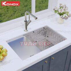 Chậu rửa bát 1 hố chống xước Konox KN7044SU Dekor 3