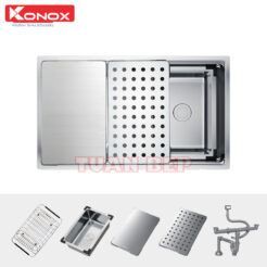 Chậu rửa bát 1 hố chống xước Konox KN7644SU Dekor 1