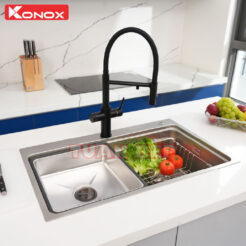 Chậu rửa bát 1 hố chống xước Konox KN8048TS Dekor 1