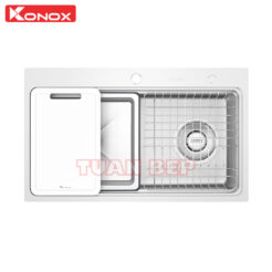 Chậu rửa bát 1 hố chống xước Konox KN8048TS Dekor