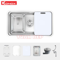 Chậu rửa bát 1 hố chống xước Konox KN8347SU Dekor 1