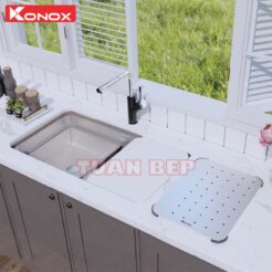 Chậu rửa bát 1 hố chống xước Konox KN8347SU Dekor 2