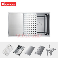 Chậu rửa bát 1 hố chống xước Konox KN8644SU Dekor 1