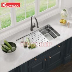 Chậu rửa bát 1 hố chống xước Konox KN8644SU Dekor 2