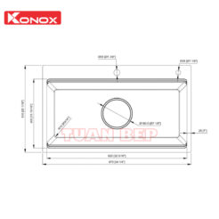 Chậu rửa bát 1 hố chống xước Konox KN8751TS Dekor 2