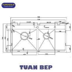 Chậu rửa bát 2 hố EUP39850 Eurogold 1