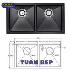 Chậu rửa bát chống xước EUC28746ED Eurogold 1