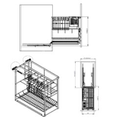 Giá dao thớt inox mờ 304 nan dẹt EP40F Eurogold 2