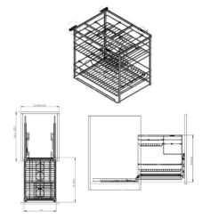 Giá gia vị khung rổ inox 304 EP2240 Eurogold 2