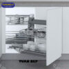 Giá góc liên hoàn inox 304 nan Oval EPV102 phải Eurogold