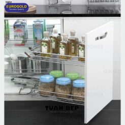 Giá liên hoàn inox ray giảm chấn EP102 phải Eurogold