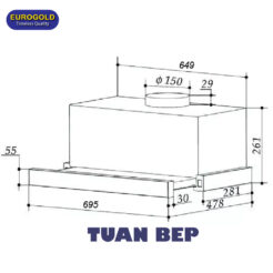 Máy hút mùi EUH01170 Eurogold 3