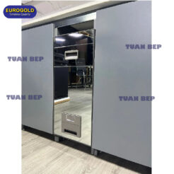 Thùng gạo mặt gương nút nhấn màu ghi CB300G Eurogold 1