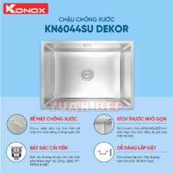 Tính năng Chậu rửa bát 1 hố chống xước Konox KN6044SU Dekor 2