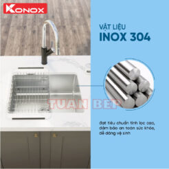 Tính năng Chậu rửa bát 1 hố chống xước Konox KN6044SU Dekor 3