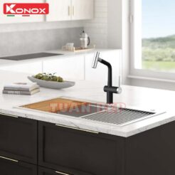 Vòi rửa bát dây rút Volta Black 1