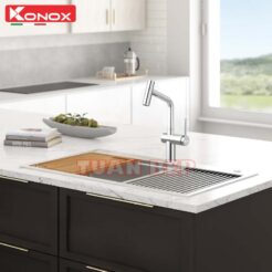 Vòi rửa bát dây rút Volta Chrome 2