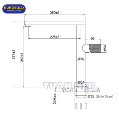 Vòi rửa bát nóng lạnh EUF331D Eurogold 1