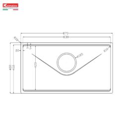 Chậu rửa bát phong cách Nhật bề mặt mịn Tari 8748SM 1